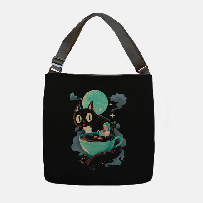 Books Coffee And Giant Cats-None-Adjustable Tote-Bag-Chinellatto
