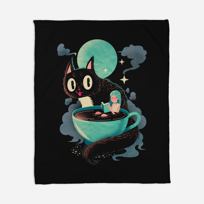 Books Coffee And Giant Cats-None-Fleece-Blanket-Chinellatto
