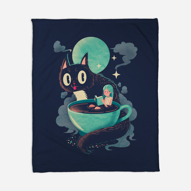 Books Coffee And Giant Cats-None-Fleece-Blanket-Chinellatto