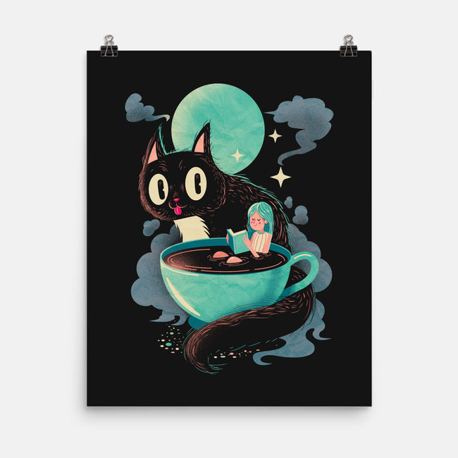 Books Coffee And Giant Cats-None-Matte-Poster-Chinellatto