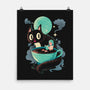 Books Coffee And Giant Cats-None-Matte-Poster-Chinellatto