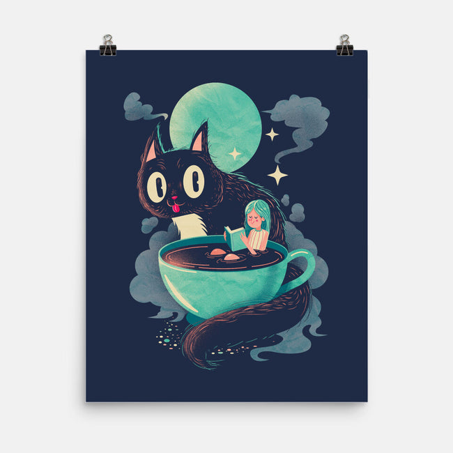 Books Coffee And Giant Cats-None-Matte-Poster-Chinellatto