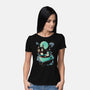 Books Coffee And Giant Cats-Womens-Basic-Tee-Chinellatto