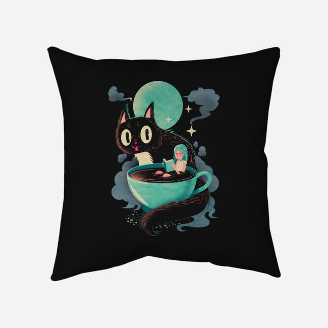 Books Coffee And Giant Cats-None-Removable Cover w Insert-Throw Pillow-Chinellatto