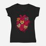 Wool Heart-Womens-V-Neck-Tee-Chinellatto