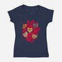 Wool Heart-Womens-V-Neck-Tee-Chinellatto
