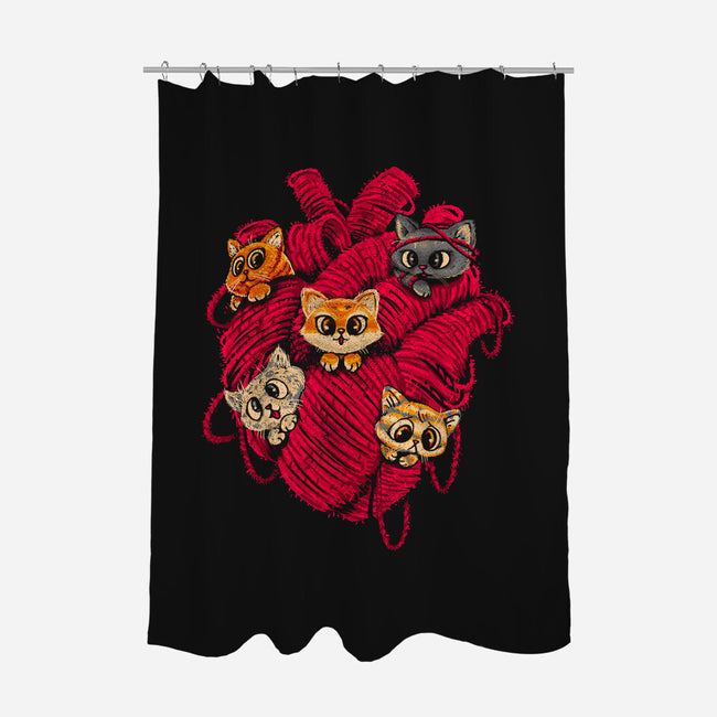 Wool Heart-None-Polyester-Shower Curtain-Chinellatto