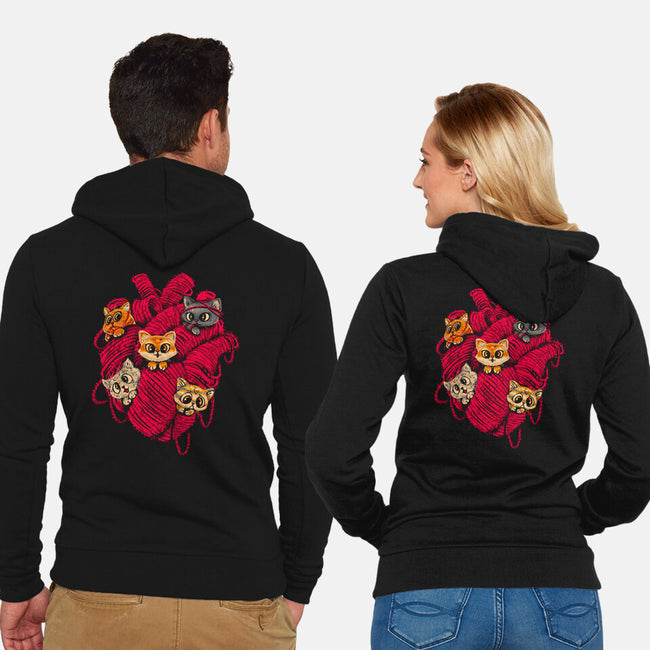 Wool Heart-Unisex-Zip-Up-Sweatshirt-Chinellatto