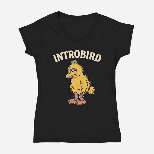 Introbird-Womens-V-Neck-Tee-alfbocreative