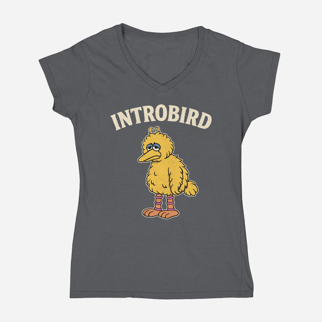 Introbird-Womens-V-Neck-Tee-alfbocreative
