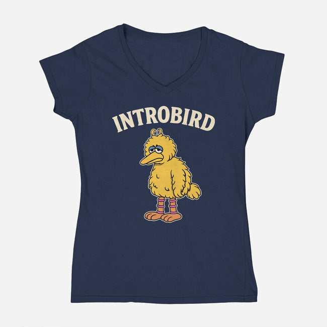 Introbird-Womens-V-Neck-Tee-alfbocreative
