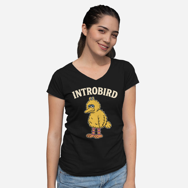 Introbird-Womens-V-Neck-Tee-alfbocreative