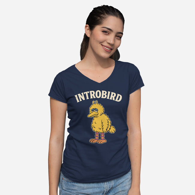 Introbird-Womens-V-Neck-Tee-alfbocreative