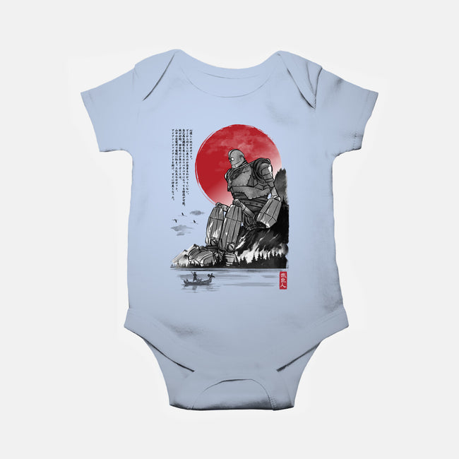 The Iron Giant In Japan Sumi-e-Baby-Basic-Onesie-DrMonekers