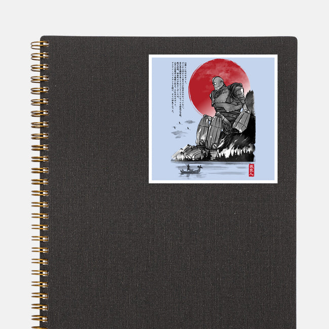 The Iron Giant In Japan Sumi-e-None-Glossy-Sticker-DrMonekers