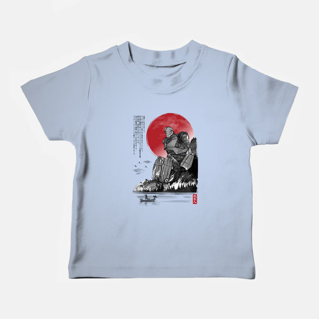 The Iron Giant In Japan Sumi-e-Baby-Basic-Tee-DrMonekers