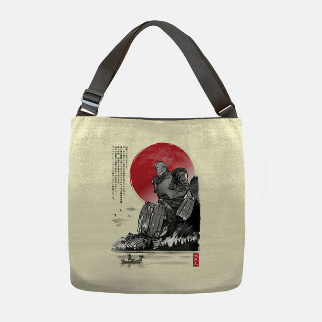 The Iron Giant In Japan Sumi-e-None-Adjustable Tote-Bag-DrMonekers