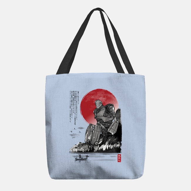 The Iron Giant In Japan Sumi-e-None-Basic Tote-Bag-DrMonekers