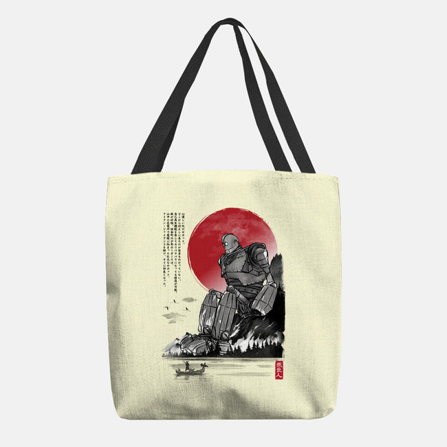 The Iron Giant In Japan Sumi-e-None-Basic Tote-Bag-DrMonekers