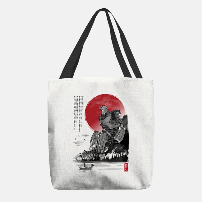 The Iron Giant In Japan Sumi-e-None-Basic Tote-Bag-DrMonekers