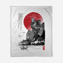 The Iron Giant In Japan Sumi-e-None-Fleece-Blanket-DrMonekers