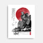 The Iron Giant In Japan Sumi-e-None-Stretched-Canvas-DrMonekers