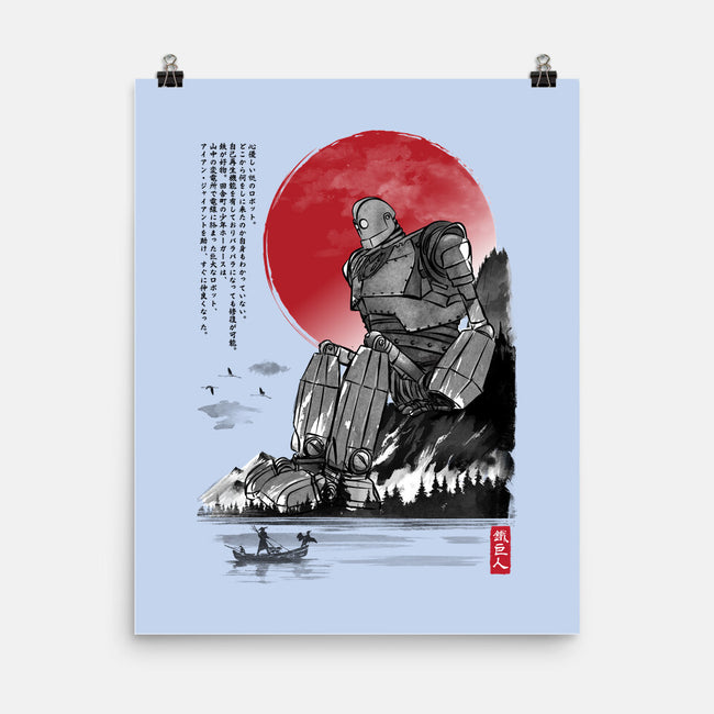 The Iron Giant In Japan Sumi-e-None-Matte-Poster-DrMonekers