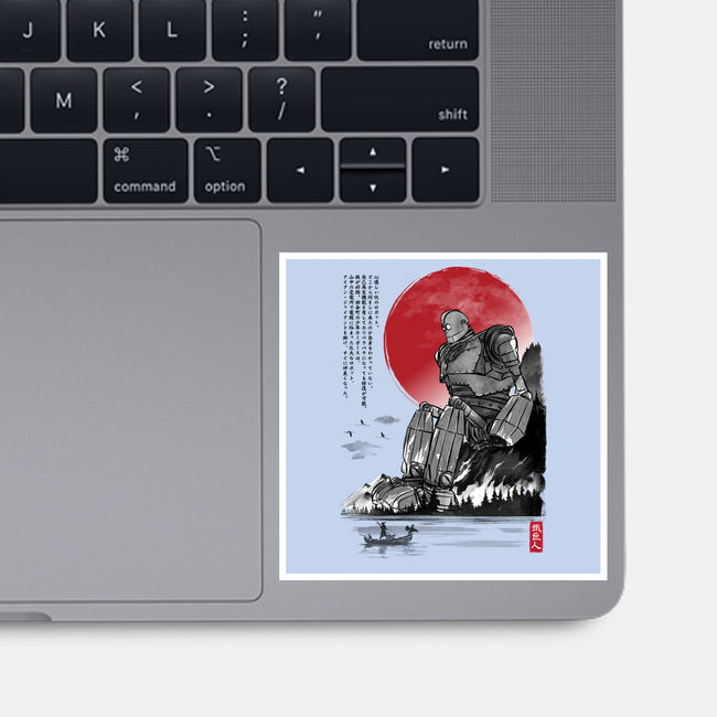 The Iron Giant In Japan Sumi-e-None-Glossy-Sticker-DrMonekers