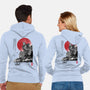 The Iron Giant In Japan Sumi-e-Unisex-Zip-Up-Sweatshirt-DrMonekers