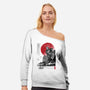 The Iron Giant In Japan Sumi-e-Womens-Off Shoulder-Sweatshirt-DrMonekers