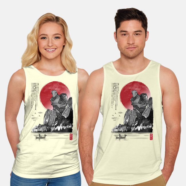 The Iron Giant In Japan Sumi-e-Unisex-Basic-Tank-DrMonekers