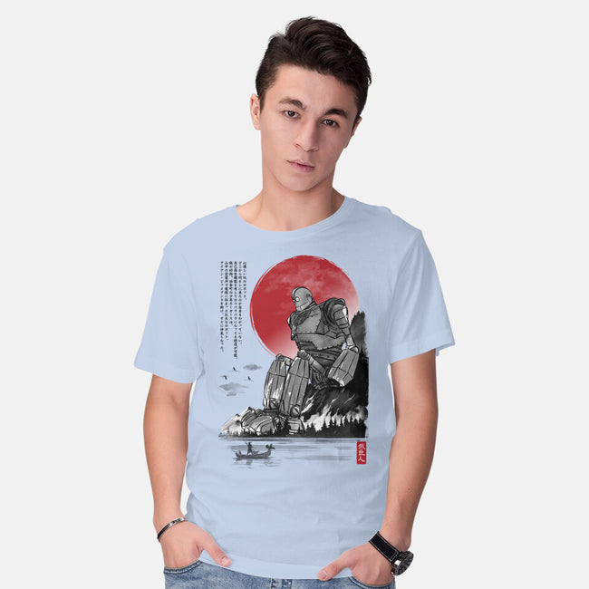 The Iron Giant In Japan Sumi-e-Mens-Basic-Tee-DrMonekers