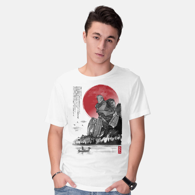The Iron Giant In Japan Sumi-e-Mens-Basic-Tee-DrMonekers