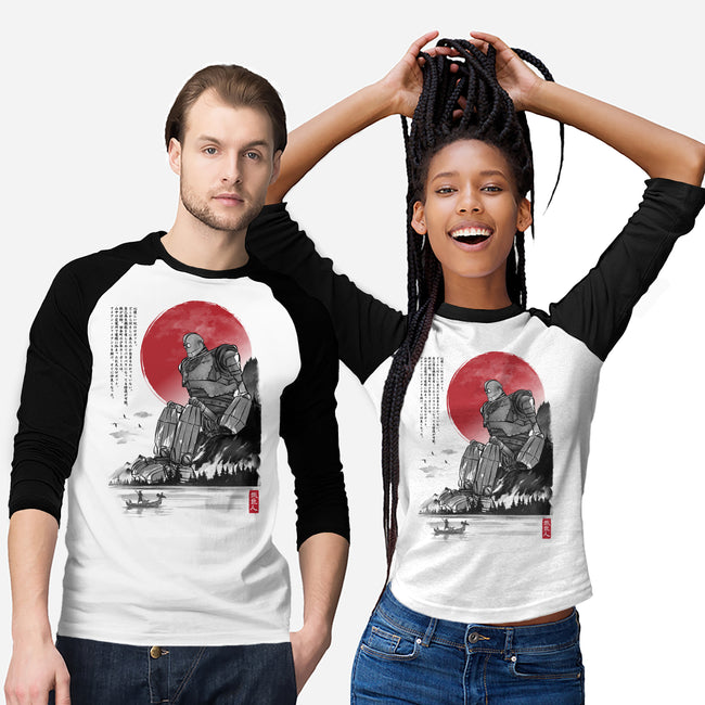 The Iron Giant In Japan Sumi-e-Unisex-Baseball-Tee-DrMonekers