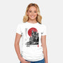 The Iron Giant In Japan Sumi-e-Womens-Fitted-Tee-DrMonekers