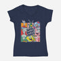 Bikini Bottom Bunch-Womens-V-Neck-Tee-turborat14