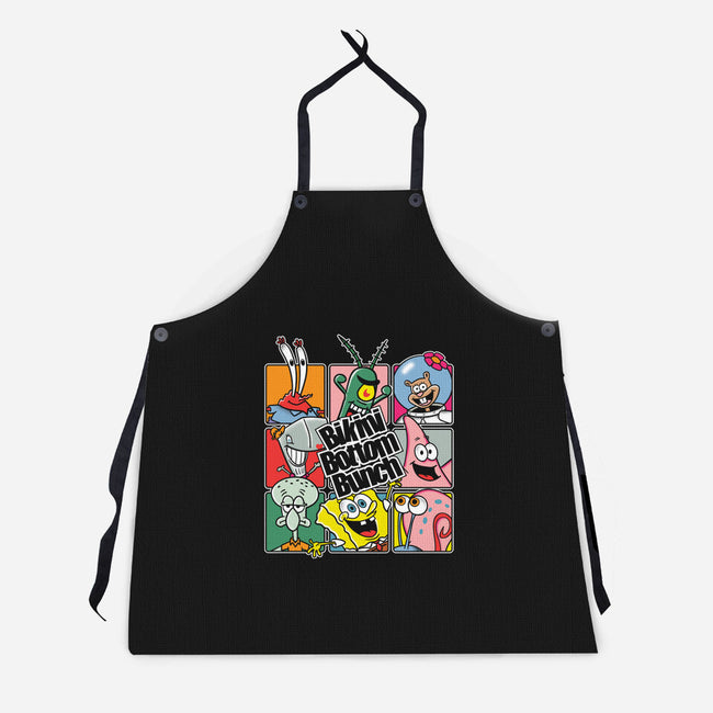 Bikini Bottom Bunch-Unisex-Kitchen-Apron-turborat14
