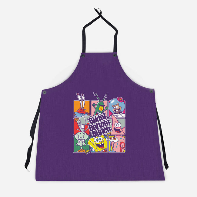 Bikini Bottom Bunch-Unisex-Kitchen-Apron-turborat14