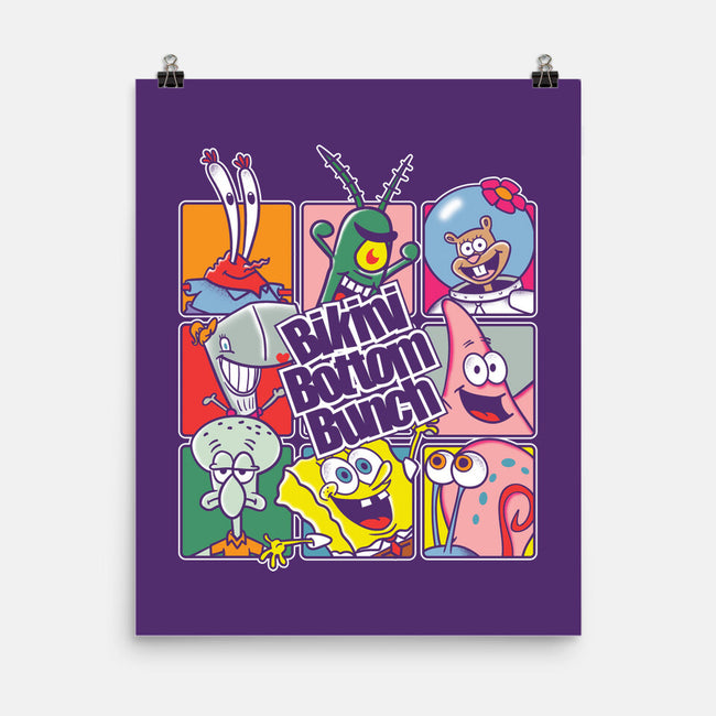 Bikini Bottom Bunch-None-Matte-Poster-turborat14