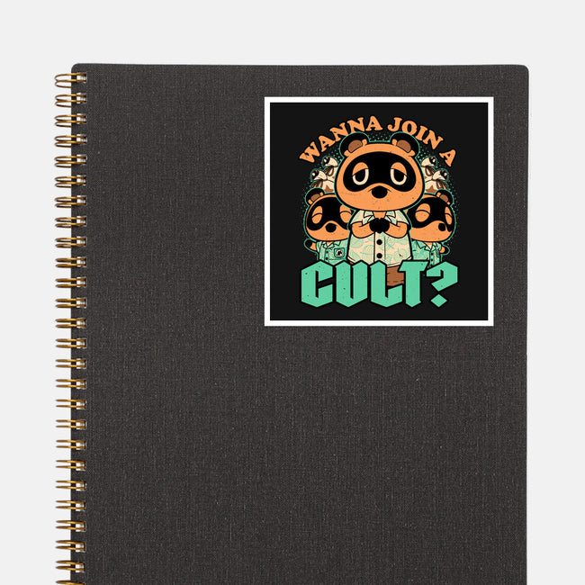 Raccoon Island Cult-None-Glossy-Sticker-Studio Mootant