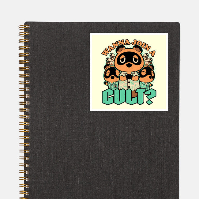Raccoon Island Cult-None-Glossy-Sticker-Studio Mootant
