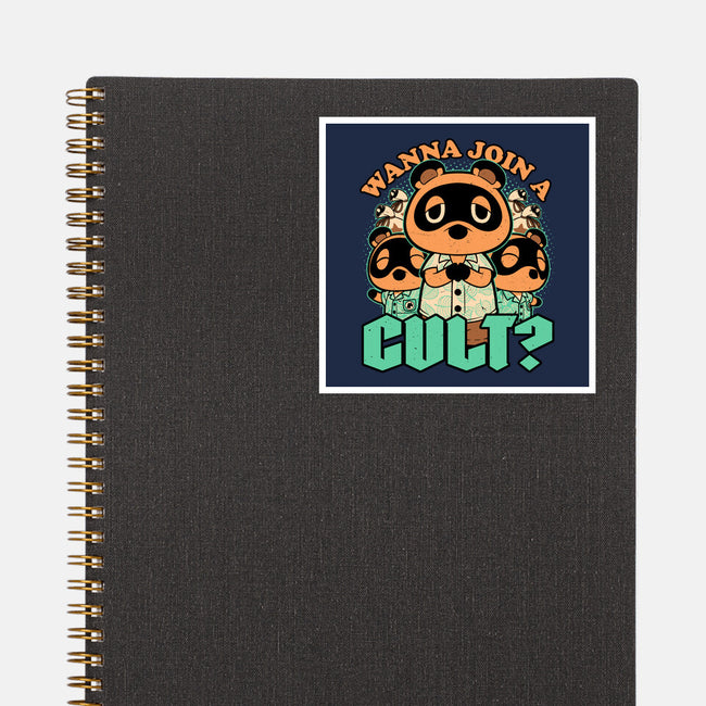 Raccoon Island Cult-None-Glossy-Sticker-Studio Mootant
