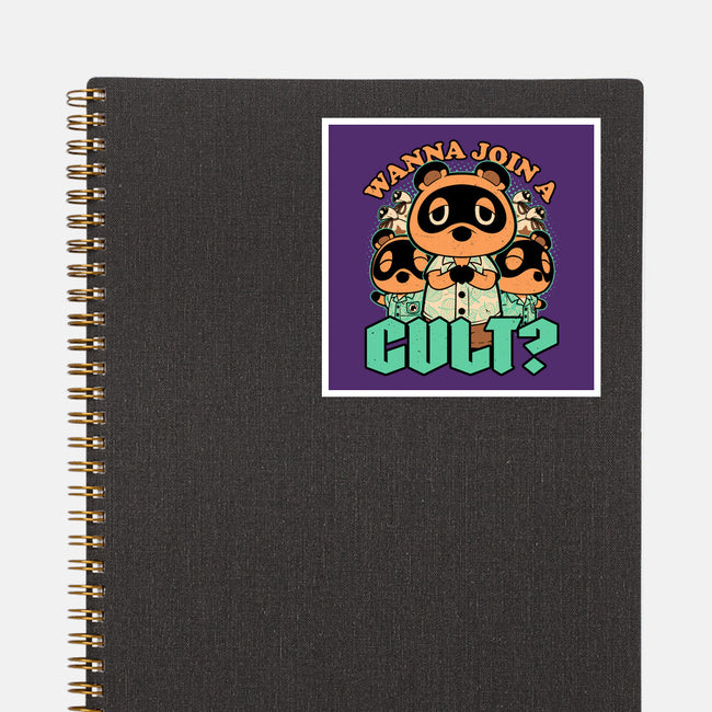 Raccoon Island Cult-None-Glossy-Sticker-Studio Mootant