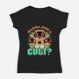 Raccoon Island Cult-Womens-V-Neck-Tee-Studio Mootant