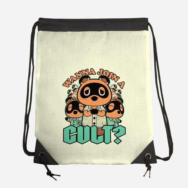 Raccoon Island Cult-None-Drawstring-Bag-Studio Mootant