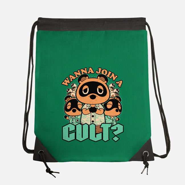 Raccoon Island Cult-None-Drawstring-Bag-Studio Mootant
