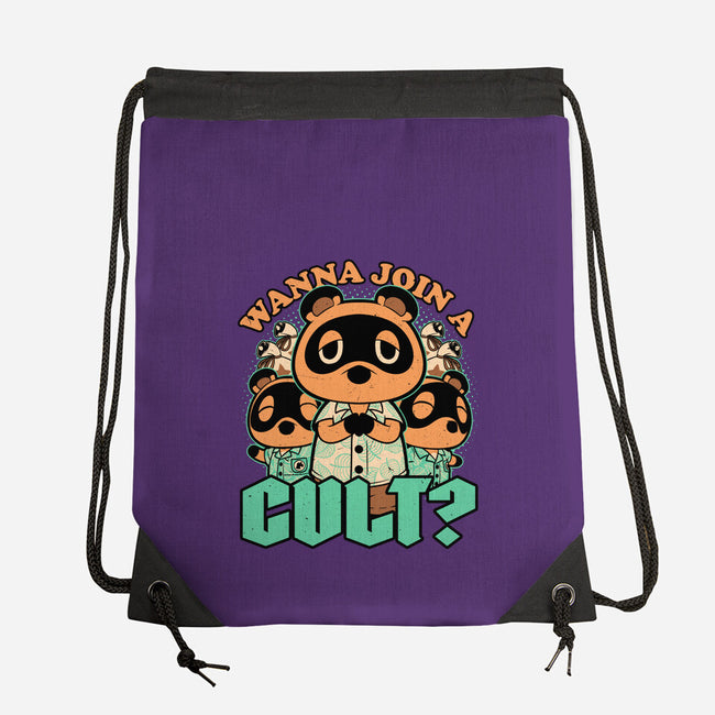 Raccoon Island Cult-None-Drawstring-Bag-Studio Mootant