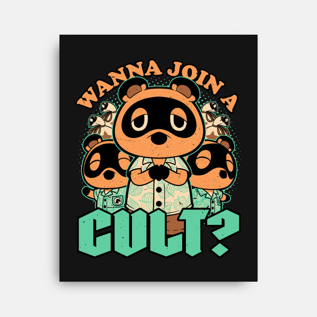 Raccoon Island Cult-None-Stretched-Canvas-Studio Mootant