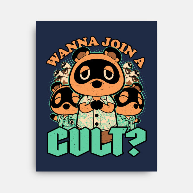 Raccoon Island Cult-None-Stretched-Canvas-Studio Mootant