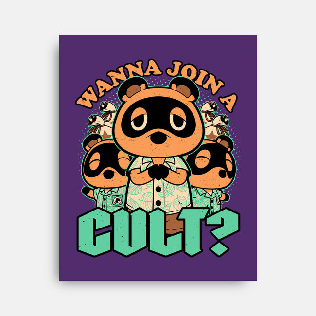 Raccoon Island Cult-None-Stretched-Canvas-Studio Mootant
